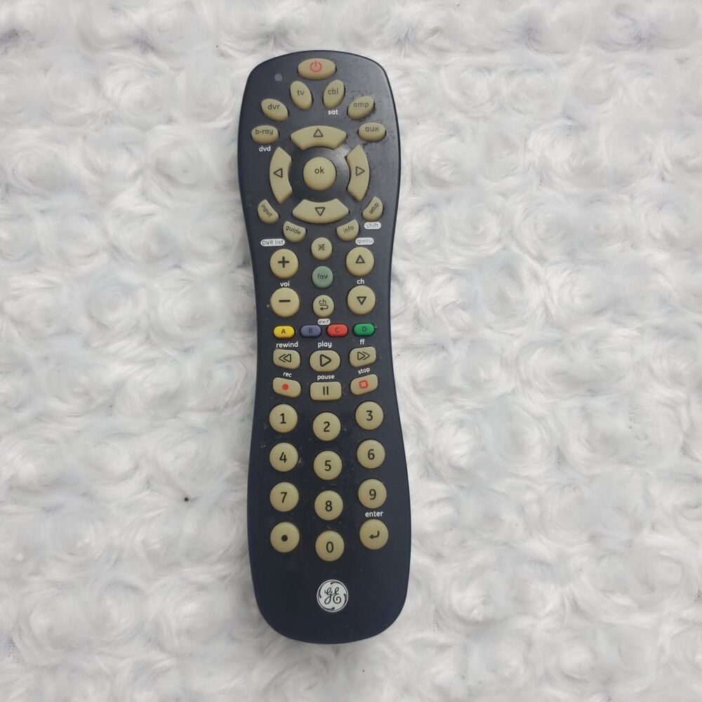 GE 4511-1 Universal Remote Control Black Multi-Device Ergonomic Grip